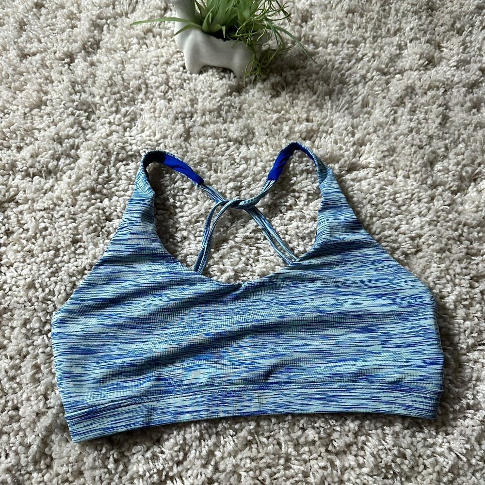 Balance collection super cute sky blue peek a boo back gym yoga workout …